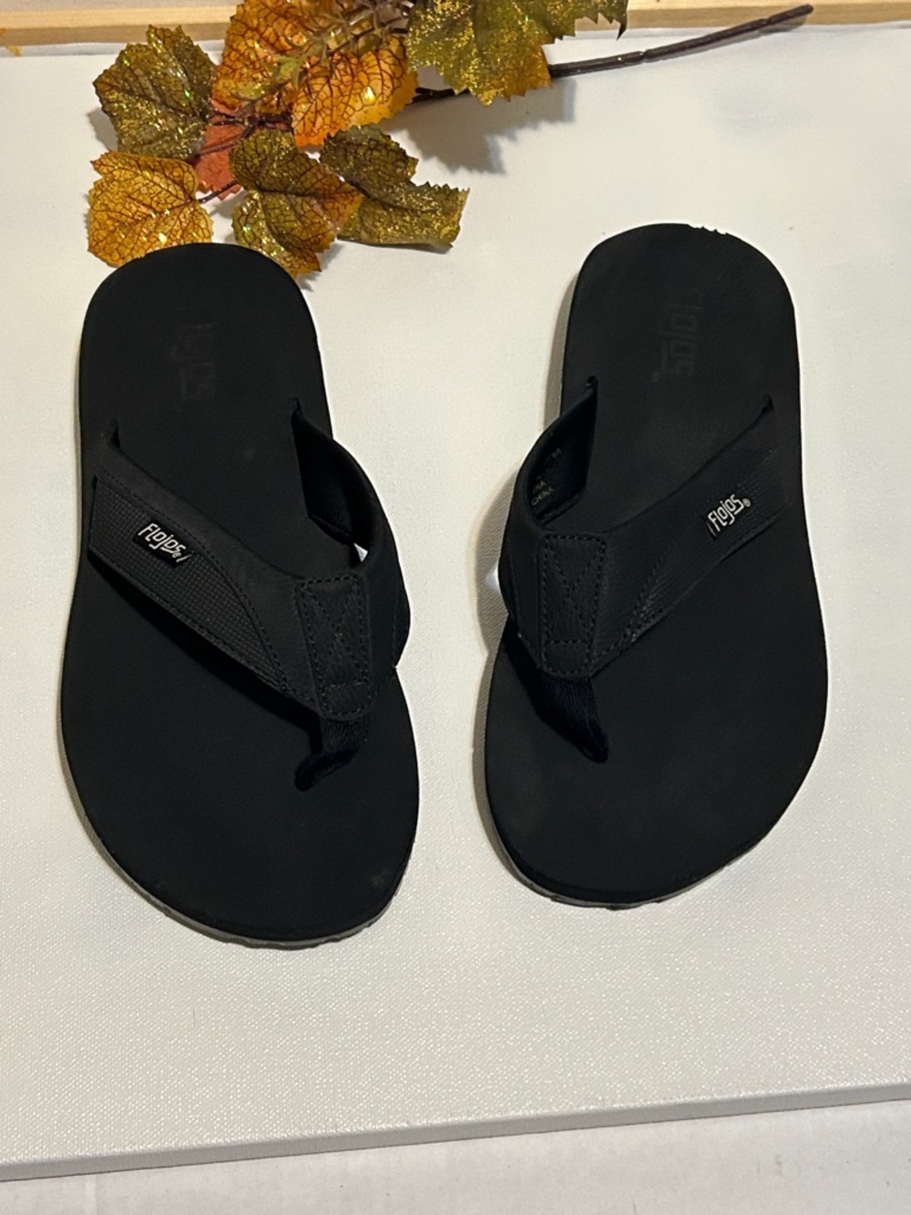 Flojos Men’s Black Thong Sandals – Lightweight Casual Flip Flops